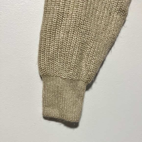 H&M Divided Beige Knit Lace-Up Sweater Size Small - Picture 4 of 14